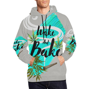 Wake and Bake All Over Print Hoodie for Men