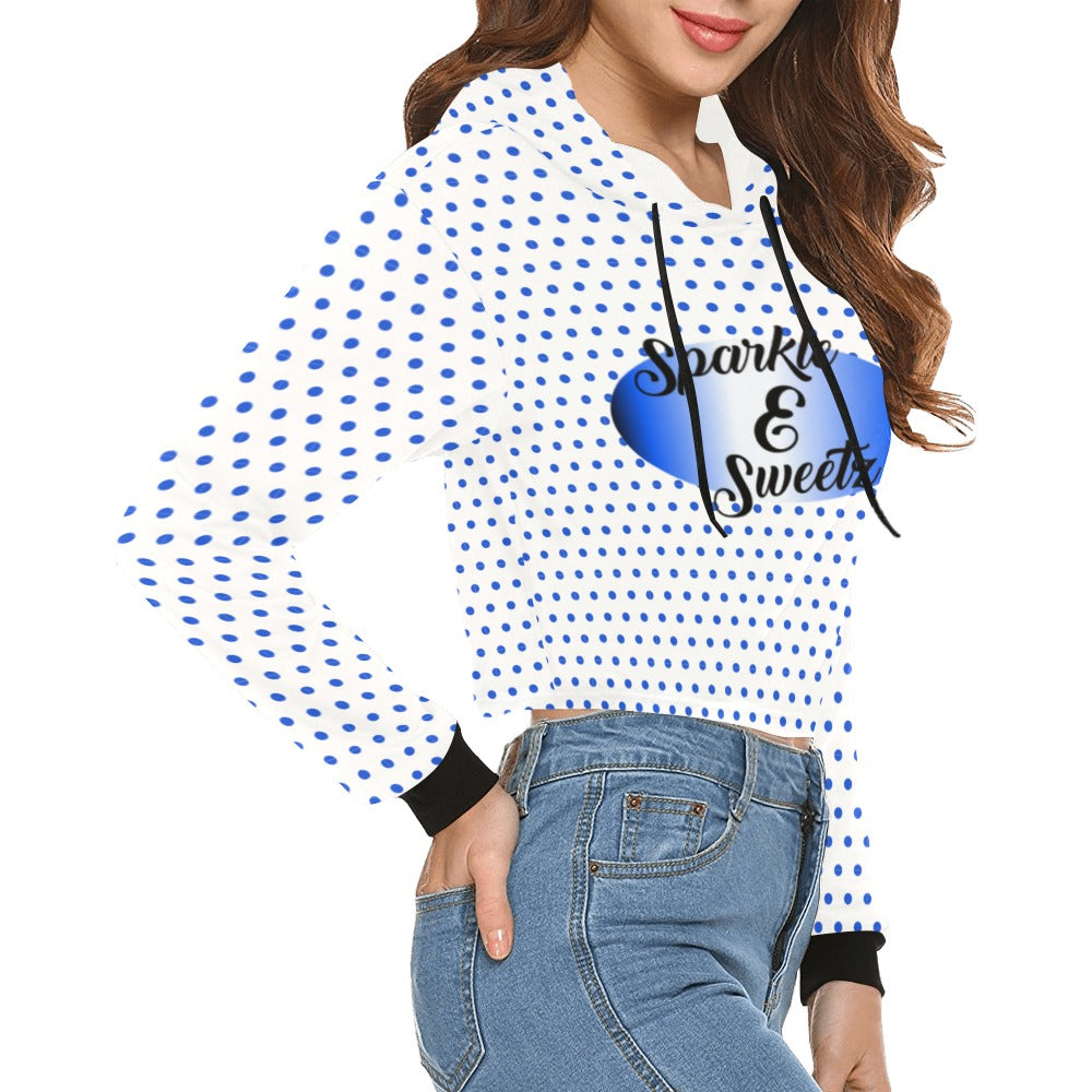 Signature Collection Hoodie All Over Print Crop Hoodie for Women