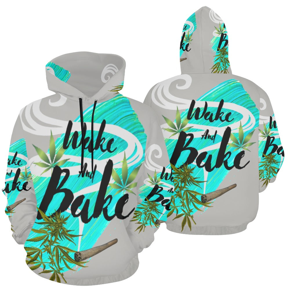 Wake And Bake All Over Print Hoodie for Women