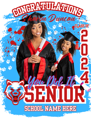 BLUE/RED GRADUATION DIGITAL EDITABLE DESIGN