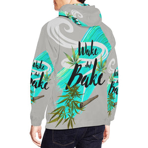 Wake and Bake All Over Print Hoodie for Men