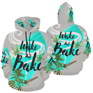 Wake and Bake All Over Print Hoodie for Men