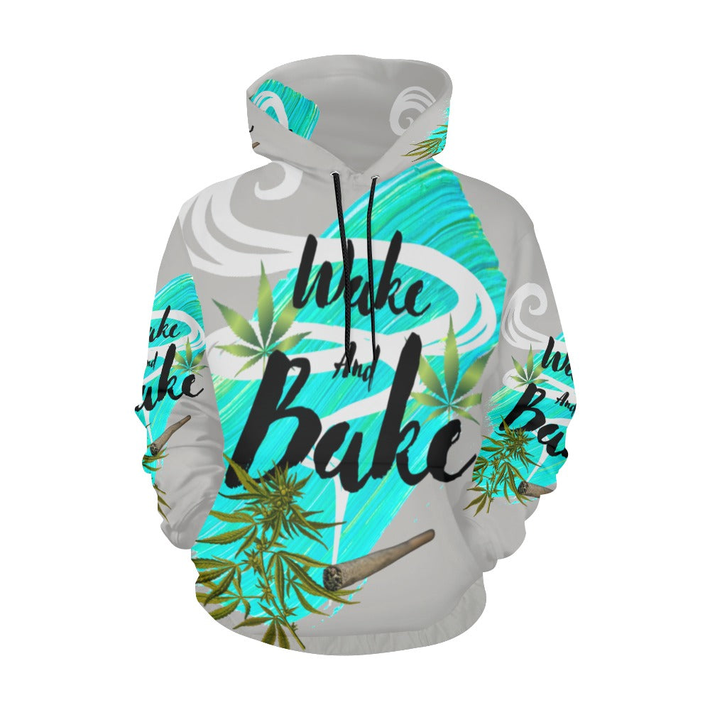 Wake And Bake All Over Print Hoodie for Women