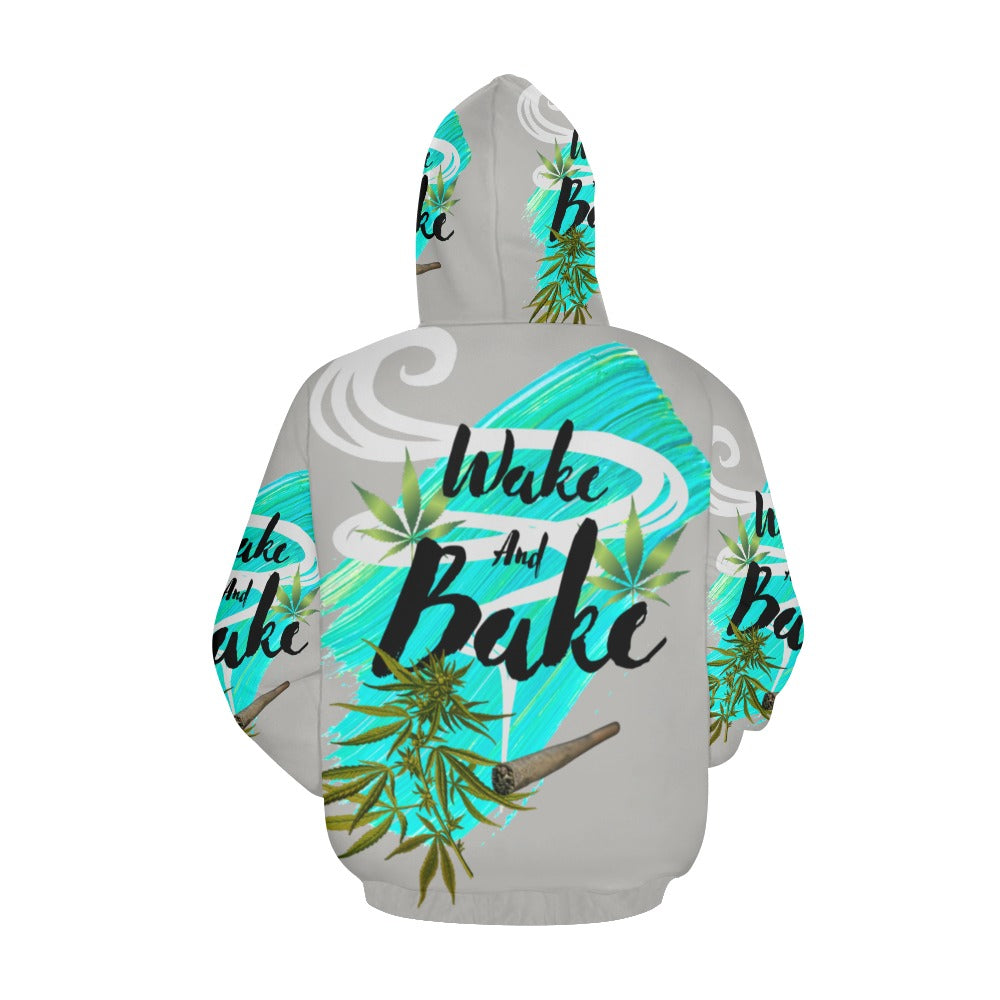 Wake And Bake All Over Print Hoodie for Women