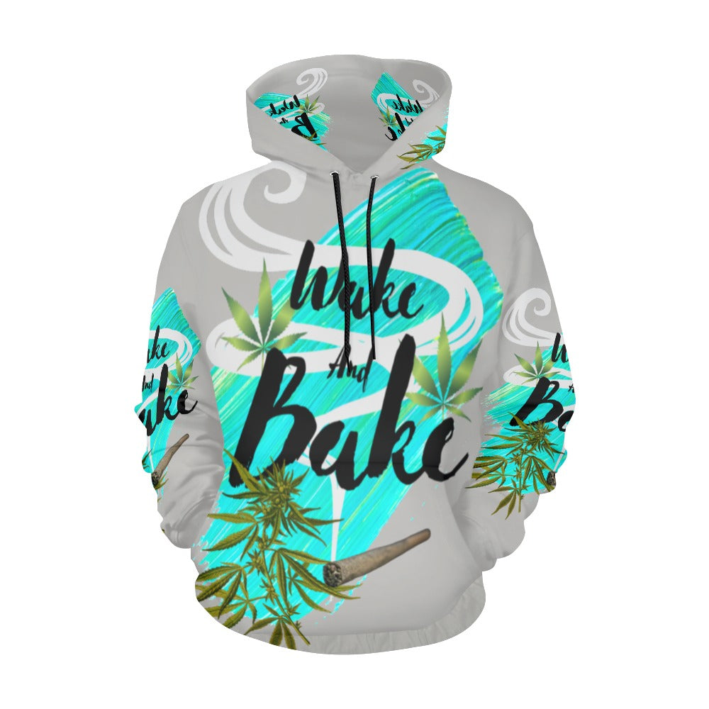 Wake and Bake All Over Print Hoodie for Men